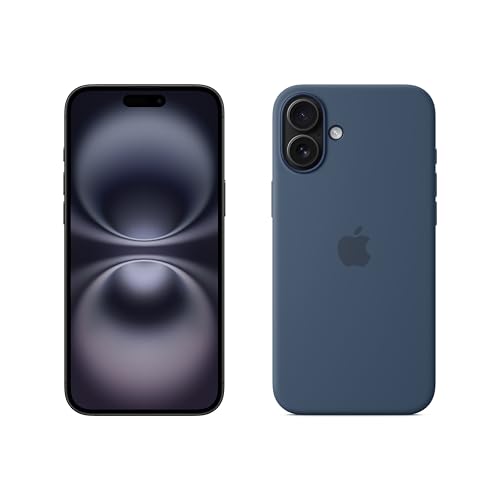 Apple iPhone 16 Plus (256 GB)   Negro + Funda de Silicona con MagSafe   Denim