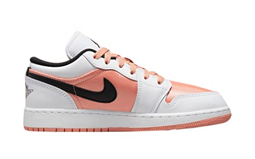 Image of Nike boys Jordan 1 Low GS Shoes, Lt Madder Root /Black-white, 6.5 Big Kid
