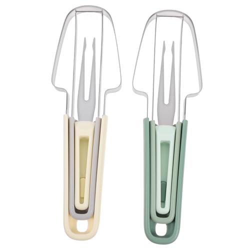 JEWEDECO Forchetta Per Affettare Languria Forchetta Da Cucina Per Affettare Languria Tagliafrutta Utensile Per Tagliare Il Melone in Acciaio Inossidabile