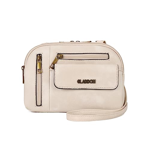Gladdon Small Crossbody Bags for Women Multi Pocket Shoulder Purses Leather Lady Satchel Handbags Trendy