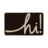 Artoid Mode Black Hi Doormat, Home Decor Low-Profile Switch Rug Welcome Door Mat Floor Mat for Front Door Indoor Outdoor 17x29 Inch