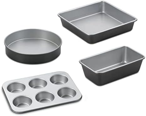 Cuisinart Chef's Classic Nonstick Bakeware 4-Piece Starter Set,Silver/Black