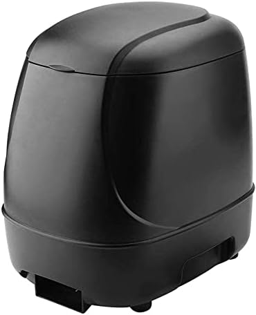 Vzfv屋外自動給餌器大容量10 L魚池用タイマー給餌機水槽魚池用全自動魚餌ディスペンサー (ブラック)