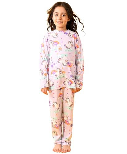 Image of Anthrilo Pure Cotton Printed Pyjama Set for Girls | Sleepwear | Night Suit, Night Wear | Long Sleeves T-Shirt & Pyjama | Regular Wear | 0-14 Years