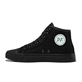 PF Flyers 1993 Black High Top Sneakers for Men and Women, Original Canvas Hi-Top Athletic Shoe, Unisex All Black Shoes