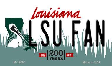 LSU Fan Novelty Metal Magnet M-12800