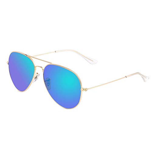 Bio-th Sunglasses for Women Men Aviator Polarized Metal Mirror 100% UV 400 Protection2