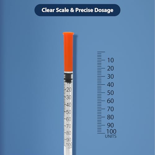 30 Pack U-100 Syringes with Needle, 1ml 30G 5/16\" 8mm Syringe, Individually Sealed Packaging - Thumbnail 6