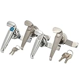 MS308 Cabinet Handle Latch Lock Distribution Box Control Rotary 2 Keys Switch Industrial 1Pcs(Zinc Alloy,308-2)