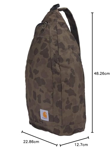 Carhartt Herren Schultertasche mit Seitlicher Schnalle und Tablet-hülle Umhängetasche für Reisen und Wandern, Duck Camouflage, One Size
