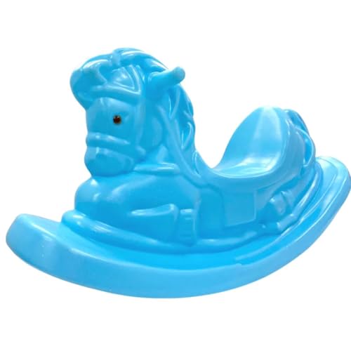 Be Place Kids Cavalinho de Balanço Azul Bebê Brilhante, Gangorra Infantil