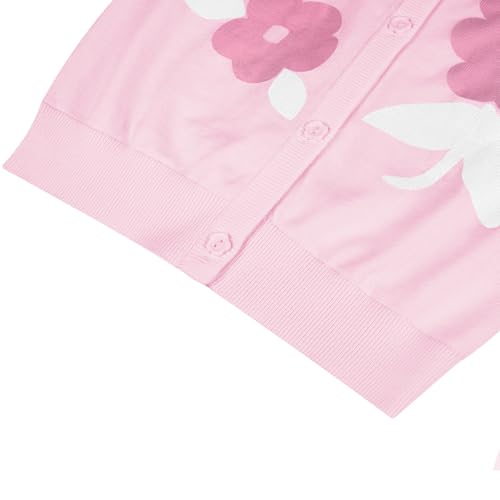 Image of BOBOYOYO Girls Cute Cardigan Cotton Girls Button Up Sweater Knit Jacket | Long Sleeve Crew Neck Kawaii Clothes for Casual School Wear
