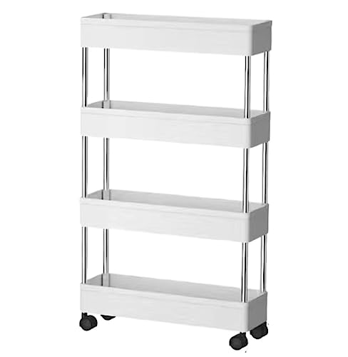 DANNMPX Carrito Organizador Carro De Almacenamiento Material Más Grueso 4 Niveles, Organizador Baño Rodante, Estante Móvil Cocina