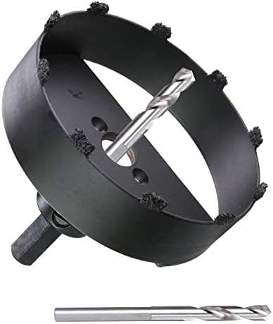 PLG2SUPT 4″102mm Hole Saw for 4” Recessed Light Carbide Grit Hole Saw Cutter Cutting Drywall Ceiling Tile