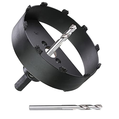 Plg2Supt 4″102Mm Hole Saw For 4” Recessed Light Carbide Grit Hole Saw Cutter Cutting Drywall Ceiling Tile #TOP14