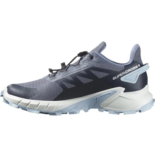 SALOMON Zapatillas Supercross 4W Código 474617, Gris Celeste Blanco, 39 EU