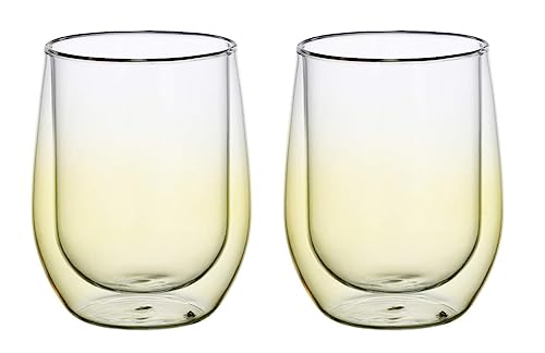 BLACKSTONE Double Wall Glass Cups Set of 2
