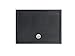 VBChome Plato de ducha acrílico 90 x 120 cm, color negro, efecto piedra, plato de ducha rectangular plano, sanitario de acrílico estable + Viega Tempoplex