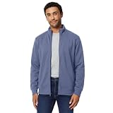 Amazon Essentials Sudadera Ligera de Felpa con Cremallera Completa y Cuello Perkins Hombre, M