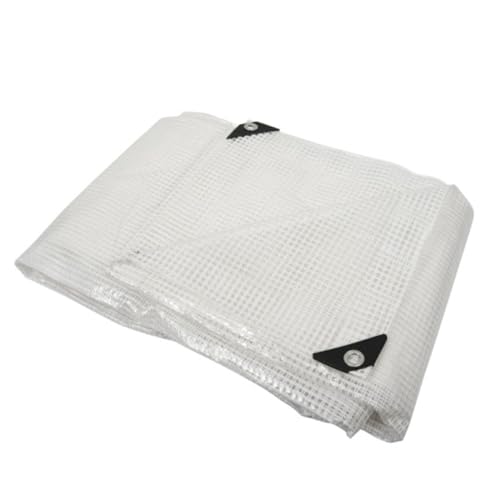 HOME It Abdeckplane wasserdicht 6x4m Gewebeplane 180g/m Tarp Abdeckplane mit Ösen UV-beständige wasserdichte Plane klar