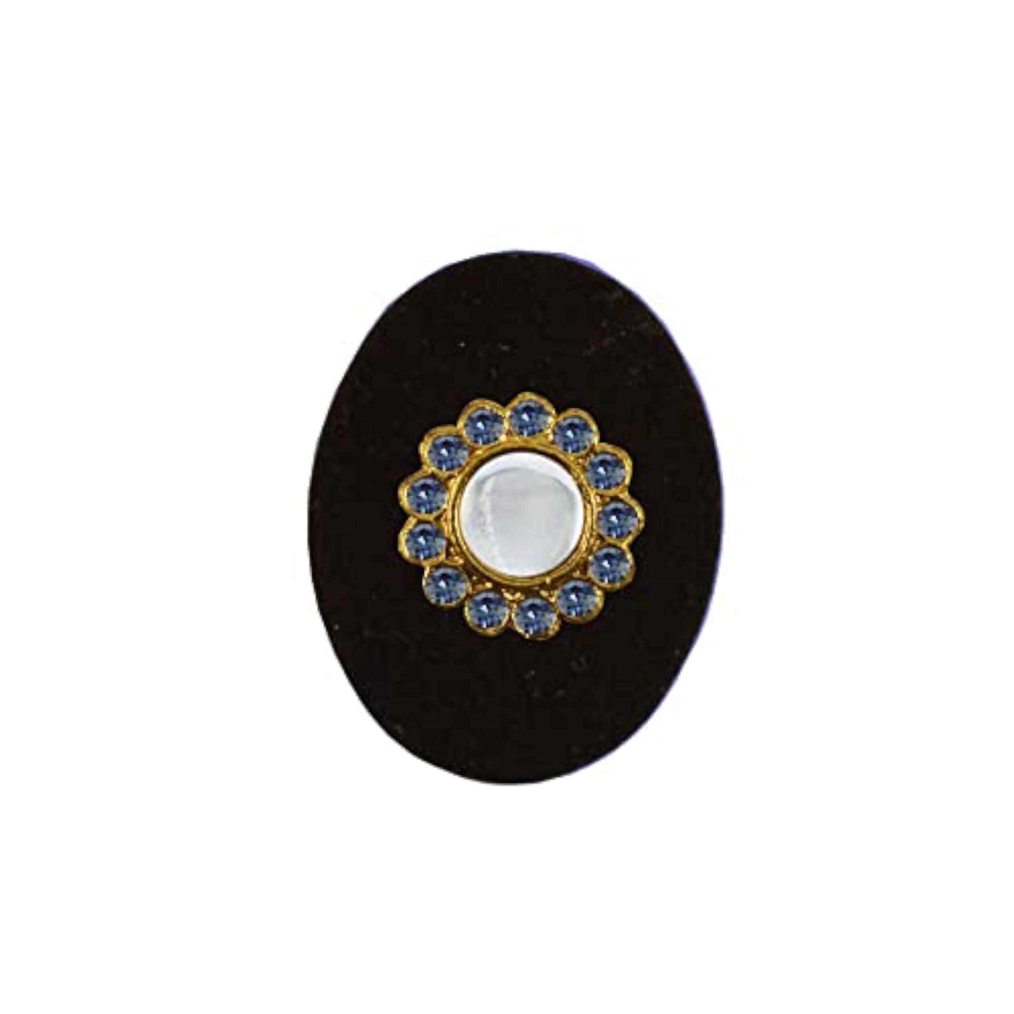 Kundun Stone Stud Sari Pin Brooch, Festive Glamour