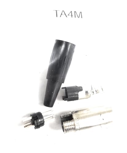 SWITCHCRAFT TA4M Connector 4 PIN Male Mini XLR (1PC) Solder Type Audio Terminal Microphone Plug Adapter Mini XLR 4 Pin conector TA4M 4pin Male Cable Connector FITS Wireless TRANSMITTERS