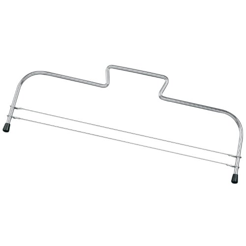 Westmark Tortenbodenteiler/Tortenschneider mit 2 gezahnten Schneiddrähten, Rostfreier Edelstahl, Länge: 32 cm, Simplex-Duo, Silber, 71602270