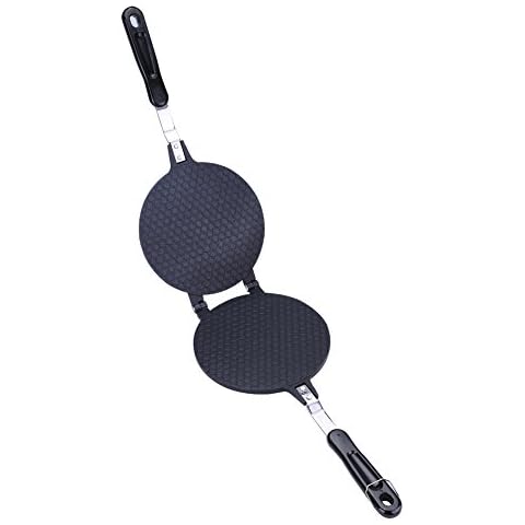 Non-Stick Waffle Cone Maker, Aluminum Alloy Egg Roll Ice Cream Cone Maker Crispy Omelette Pancake Pan Easy Kitchen Baking Cooking Tools with Heat-insulation Handle Cover