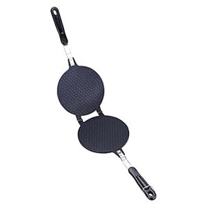Non-Stick Waffle Cone Maker, Aluminum Alloy Egg Roll Mold Ice Cream Cone Maker Crispy Omelette Pancake Pan Easy Clean…
