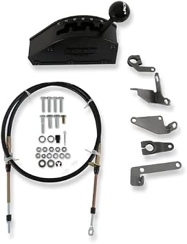 New B&m Automatic Shifter,pro Gate,black Finish,rear-exit Cable,forward Shift Pattern,compatible With 3 & 4-speed Hrysler & Frd Automatic Transmissions