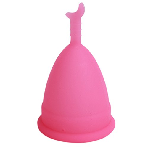 Hengsong Reusable Feminine Protection Cup Menstrual Cup 12 Hours (Big, Pink)