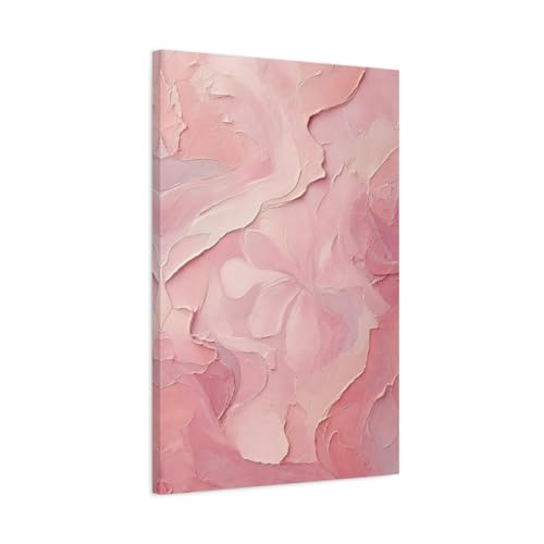 Toile florale rose : rompre la monotonie murale, tableau 50x75