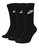 Nike Everyday Essential Socks Socken 3er Pack (43-46, black/white)