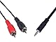 PremiumCord Klinke auf Cinch Y Kabel 10m, Klinkenstecker 3,5mm auf 2x Cinch RCA Stecker, Jack zu RCA, Stereo Audio, Für Digitalkamera, TV, Handys, MP3, HiFi, Farbe schwarz