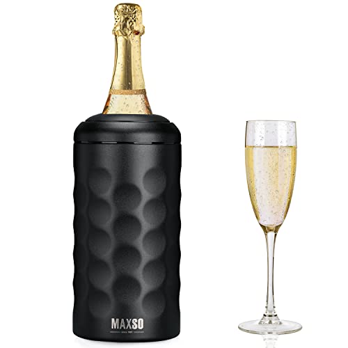Wine Chiller Single Bottle Stainless Steel Iceless Cooler insulated Wine Bottle Keep Wine Cold up to 6 Hours Fits Most Wine Bottles Gift for Wine Lovers Rapid and Portable