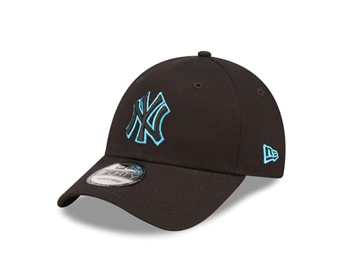 New Era Basecap MLB New York Yankees schwarz Neon Kappe Baseball Cap NY-Logo Strapback 9Forty - One-Size