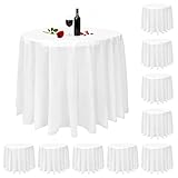 10 Stück weiße runde Tischdecke 84