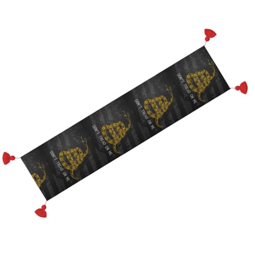 Chemin de table de Noël rétro avec pompons suspendus pour table de fête - 3