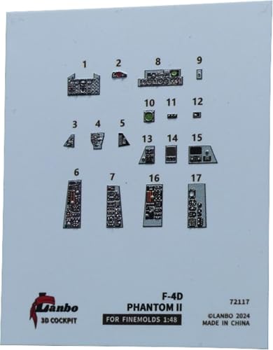 ランボモデルズ 1/72 F-4D ファントムII 内装3Dデカール (ファインモールド用) プラモデル用デカール LNB72117 (飛行機)
