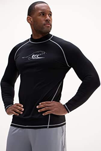 DEVOPS 2 Pack Men's Swim Shirts Rashguard UPF 50+ UV Sun Protection T-Shirt Quick Dry Fishing Beach T Shirts Long Sleeve2