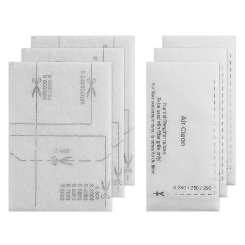 6 filtros para aspiradora, filtro de protección del motor, filtro de aire de escape, juego de microfiltros