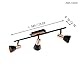 EGLO LED Deckenleuchte Barnham, 3 flammige Deckenlampe, Deckenstrahler aus Metall, Wohnzimmerlampe in Schwarz und Kupfer, Flurlampe, Spots inkl. GU10 Leuchtmittel, warmweiß