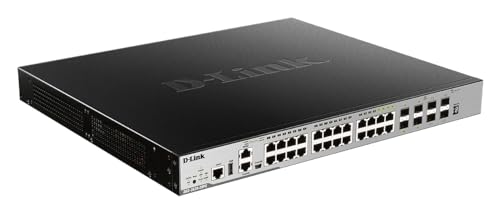 Image of D-Link 28-Port PoE Gigabit Smart Managed Ethernet Switch (370W)| 20 GbE PoE + 4 SFP Combo PoE + 4 10G SFP+ Ports | L3 | 6kV Surge Protection (DGS-3630-28PC /SI)