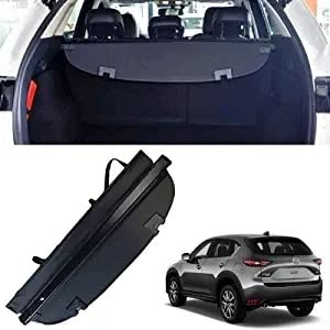 Caartonn Cargo Cover for 2017 2018 2019 2020 2021 Mazda CX-5 Trunk Retractable Cargo Luggage Security Shade Cover Shield Black