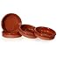 Set of 4 Rustic Cazuela Clay Pans - 4.5 inch/ 12 cm