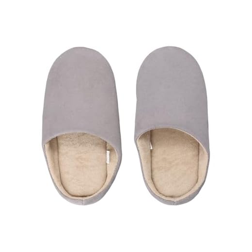 Pantuflas Invierno Antideslizantes Peluche, Invierno Pantuflas Cálidas Suave Espuma Zapatillas Mujer Casa Algodon Espuma (Gris, Adulto, 42, Números (rango), Sistema tallas calzado EU, 43, mediano)