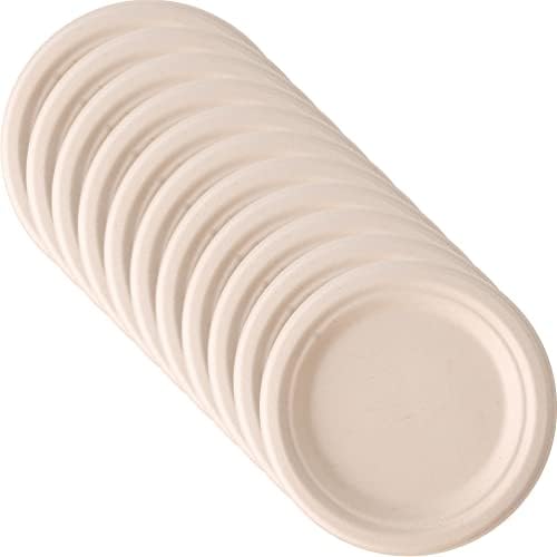 UPKOCH Round Paper Plates 50pcs Party Dessert Dishes Cake Platter Disposable Food Tray Baking Food Containers Appetizer Dish Party Paper Tableware for Kitchen Home