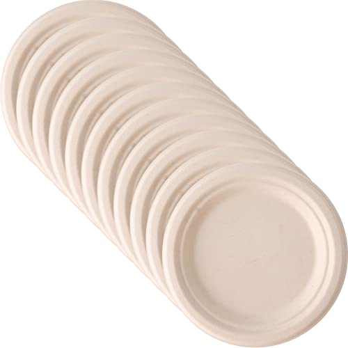 Upkoch Round Paper Plates 50Pcs Party Dessert Dishes Cake Platter Disposable Food Tray Baking Food Containers Appetizer Dish Party Paper Tableware For Kitchen Home #TOP2