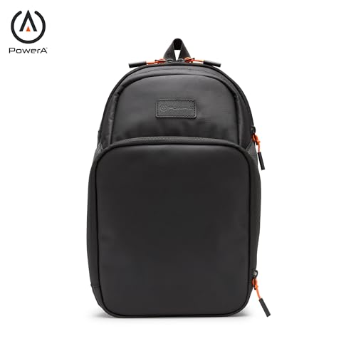 PowerA Sling Bag for PC Handheld Gaming, Fits Steam Deck OLED, ASUS Rog Ally X, Legion Go, MSI Claw, Padded Protection, 4-Compartments, Adjustable Strap, Cable Pass-Through