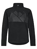Ziener Unisex Kinder Jonki Skipullover Skirolli Funktions Shirt langarm atmungsaktiv Fleece, Schwarz, 176 EU